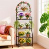VGMiu 4 Tier Plant Stand Indoor Outdoor, Metal Plant Shelf