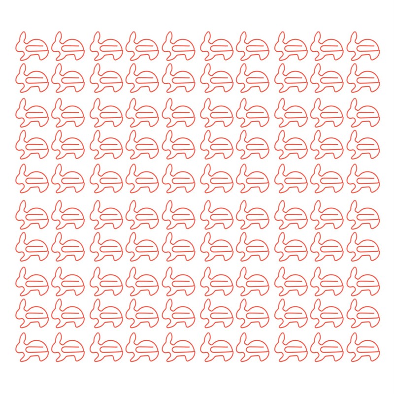 100 Pcs Rabbit Shaped Paper Clip Creative Cute Cartoon Animal
