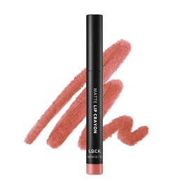 L.O.C.K. MATTE LIP CRAYON 02 PALE PINK Long Lasting Velvet Soft Matte Lipstick