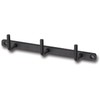 Posh Living 63135 Iron Wall Hooks, 3 Rows, Black