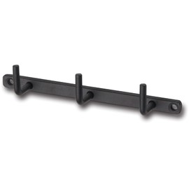 Posh Living 63135 Iron Wall Hooks, 3 Rows, Black