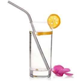 Acerich Set of 6 Stainless Steel Straws, Acerich Reusable Metal Straws for 30 oz & 20 oz Tumblers Cups Mugs Cold Beverage, Free Cleaning Brush Included