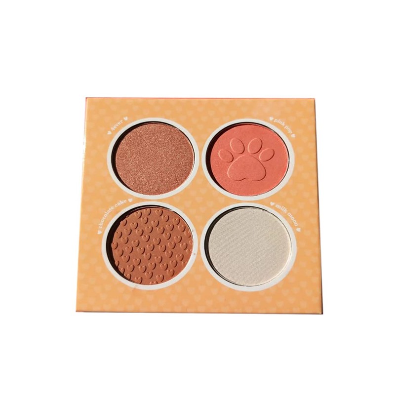 Paleta de rubores e iluminadores Cuarteto de Blushes Mely by