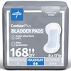 Medline ContourPlus Bladder Control Incontinence Pads, Maximum Absorbency, 6.5" x