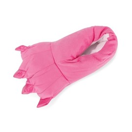OCHENTA Slippers Unisex Animal Fantasy Plush Slippers Paw Cosplay Rose Red L(Adult 39-44)