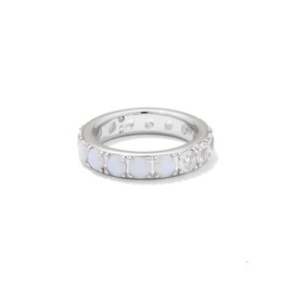 Kendra Scott Chandler Band Ring Silver White Opalite Mix 6