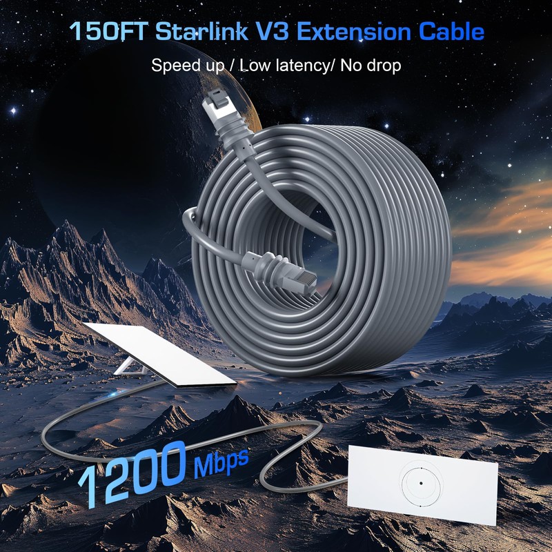 Starlink Gen 3 Cable (131ft/40m) for Starlink Standard Generation 3,
