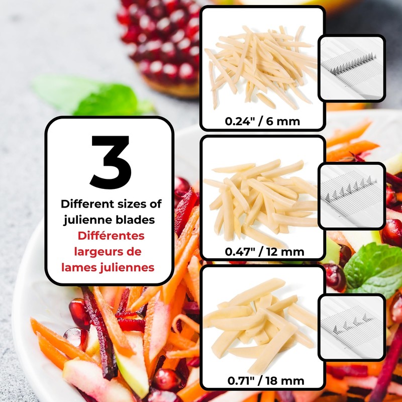Starfrit Cubing Pro Mandoline Slicer, Dicer - 4 Blades &