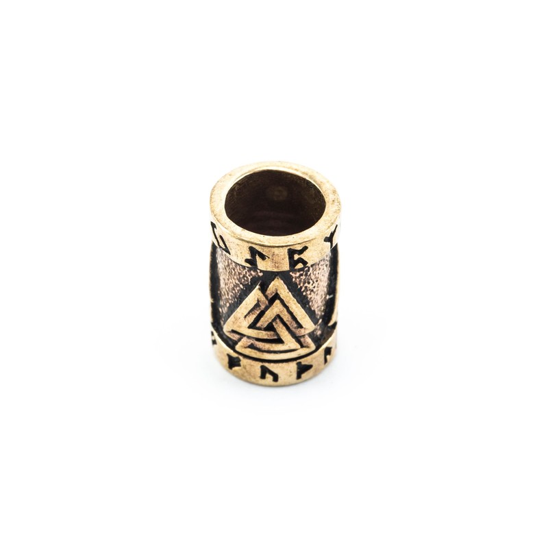WINDALF Vikings Hair & Beard Pearl Valknut 15 mm Wotans