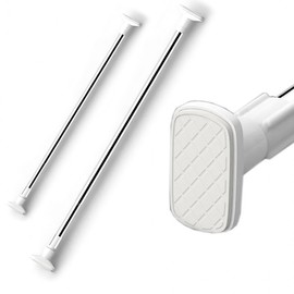 Super Strong No-Drill Tension Rod for Bathroom Shower Curtains & Organizers 01. Super Strong Tension Rod 110-200cm 2ea