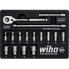 Wiha 333-91 17-Piece Metric 1/4-Inch Drive Socket Set Red (44683)