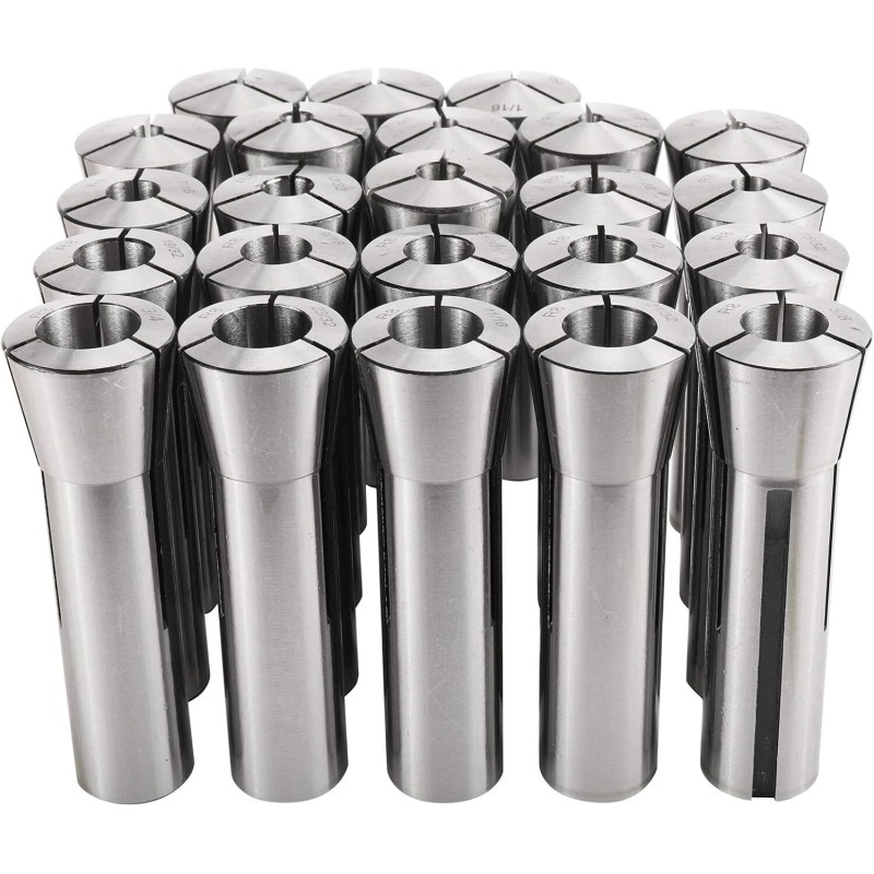 8milelake 23 Piece R8 Collets Set 1/16" to 3/4" for