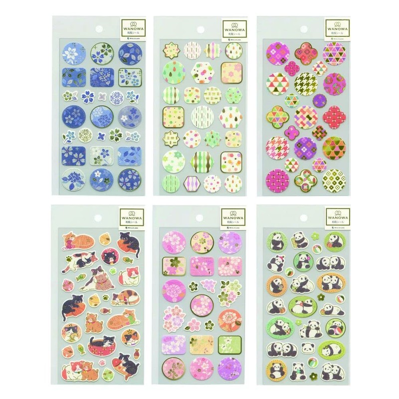WANOWA 1354125 Japanese Sticker, Cute, Modern