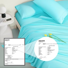 100% Egyptian Cotton Sheets Full Size,1000 Thread Count Luxury Heavy Bed Sheets Set,Very Smooth Soft with 18" Deep Pocket Sheets 4 Pc Set (Seafoam, Full)