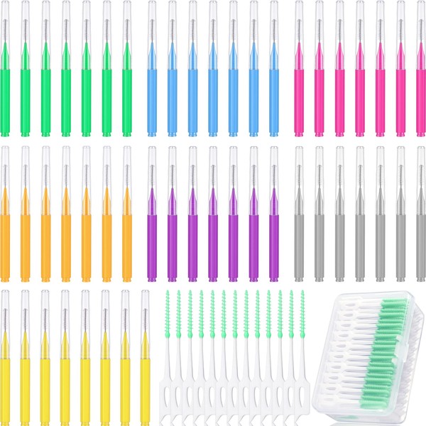 250 Pcs Interdental Brush for Braces Disposable Braces Flossers Dental