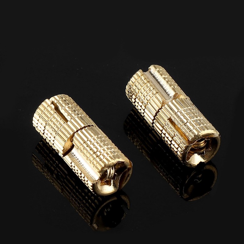 180° Brass Concealed Hinges, 4Pcs 8mm Hidden Cabinet Hinges, Invisible