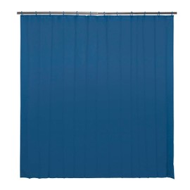 Kenney KN61752 Lightweight 3 Gauge Waterproof PEVA Shower Curtain Liner with Durable Eyelet Hang Holes, Weighted Magnetic Hem, and 12 Piece Plastic C-Ring Set for Bathroom, 70" W x 72" H, Blue