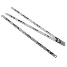 FORGE 12 Inch Hacksaw Blades for Metal, 300mm x 24T Bi-Metal Hacksaw Blade, 3 Pack Metal Cutting Blades for Standard Hacksaw Frame