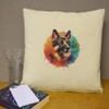 Azeeda 40cm x 40cm 'German Shepherd Dog' Canvas Cushion Cover