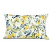 Qykwz Farmhouse Lemon Blue Bird Lumbar Pillow Cover 12x20