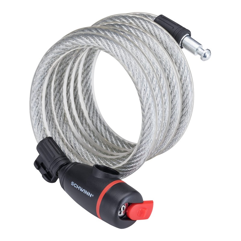 Schwinn Bike Cable Lock with Keys, 6 ft x 12