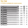 aiyun 11PC Torx Security Screwdriver Bit Set,3”/75mm for Shark Vacuum