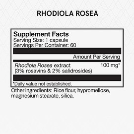 Momentous- “Suplemento Rhodiola Rosea Suplemento Adaptógeno para la Función Cognitiva, Fatiga y Apoyo al Estrés