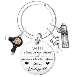 Nfyxcaz Hair Dresser Gifts For Women Hair Stylist Keychain Hairdresser Gift Cosmetology Graduation Gift Hair Barber Gift