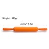 Adjustable Silicone Rolling Pin with 4 Spacers for Dough Pizza