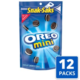 Oreo Mini Chocolate Sandwich Cookies, 8 Oz, Pack of 12