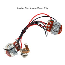 Bass Wiring Harness, 13cm Guitar Wiring Harness, 250K B250K 1V1T Jack for Accurate Electric Guitar Parts Accessories Musical Instrument Accessories