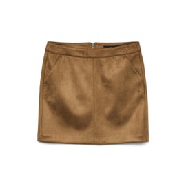 Vero Moda Short Women’s Skirt (Vmdonnadina Faux Suede Short Skirt Noos) - Cognac, size: XS