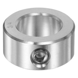 sourcing map Shaft Collar 3/4" Bore 304 Stainless Steel Set Screw Shaft Collars, 1-1/4" OD, 9/16" Width, for Wheel Barrow Axle, Gearbox Assemblies, Machine Tools, Industry