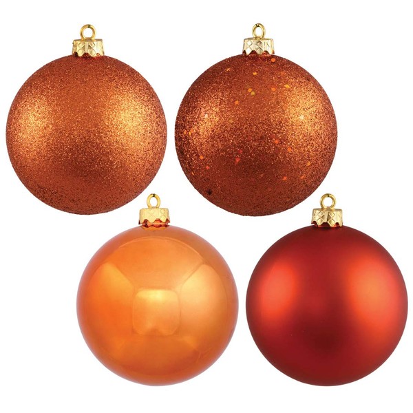 Vickerman 2.75" Burnished Orange 4 Finish Ball Ornament 20 per