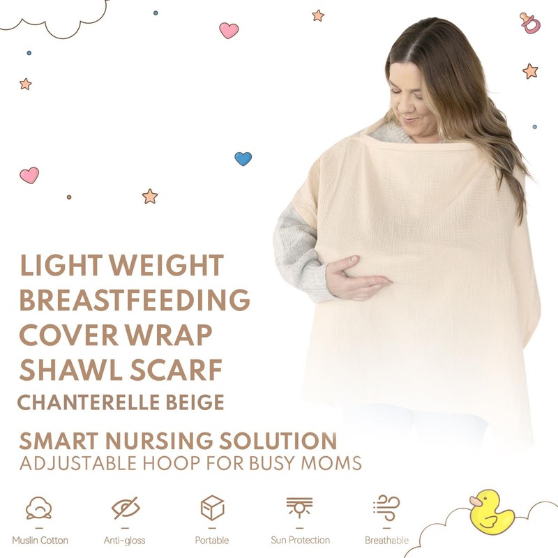 Nursing Cover for Breastfeeding Privacy Protection Breathable Cotton Multi Use