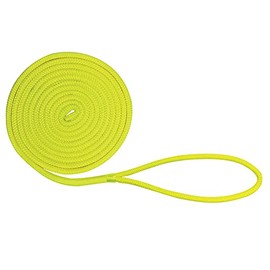 Extreme Max 3006.2433 BoatTector Double Braid Nylon Dock Line - 3/8" x 15', Neon Yellow