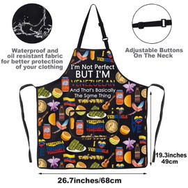 JNIAP Venezuelan Kitchen Apron Venezuela Lover Gifts Venezuelan Chef Gift Venezuela Flag Apron, Venezuelan Ap, Large