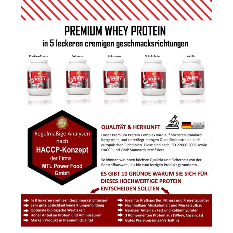 Whey Protein 750g | Eiweiß Pulver, Protein Pulver | Reich