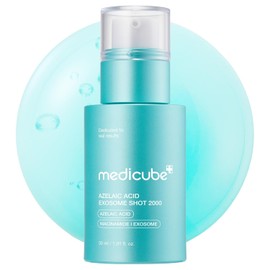 MEDICUBE Azelaic Acid Exosome Shot 2000, Ampolla Facial Coreana con Ácido Azelaico, 5% Niacinamida y Exosomas, para Rojeces, Grasa y Textura Irregular, 30 ml