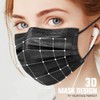 50 PCS Black Disposable Face Masks 3-Ply Filter Earloop Mouth