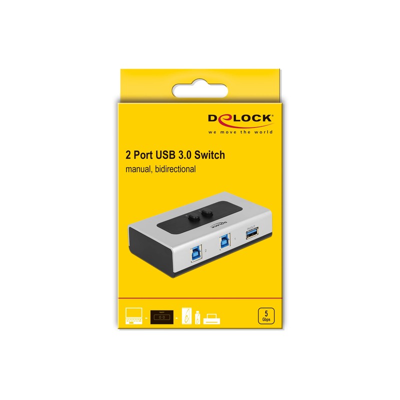 DeLOCK Switch 2-Port USB 3.0 Manual Bi-Directional