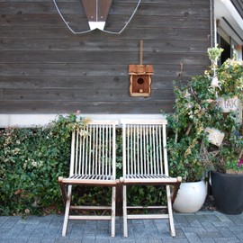 Relaxdays Mini Hanging Bird House, Decoration, Untreated Wood, Balcony, Garden, Bird Feeder HBT 16.5 x 12 x 9.5 cm, Natural