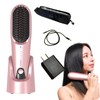 AGETUYA Cordless Brush Iron Plus & Charging Stand Set, Pink