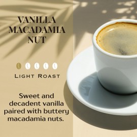 Royal Kona Vanilla Macadamia Flavored, 10% Kona Coffee Blend, Light-Roast Single-Serve Coffee Pods, Compatible with Keurig® Brewers, A Taste of Aloha - (12 Count Box)