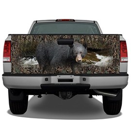 Black Bear Camo Oak Ambush Truck Tailgate Wrap Vinyl Graphic Decal (Matte)