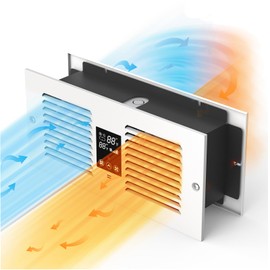 Room to Room Air Transfer Fan, Room to Room Fan with Remote Control, 240CFM Wall Vent Fan with Dual Fan, 5-Speed Through Wall Exhaust Fan with Temperature Control for Kitchen, Bathroom,Hardwired-DX240