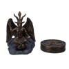 Wicca Occult Sabbatic Goat Baphomet Sitting On Globe Round Coaster