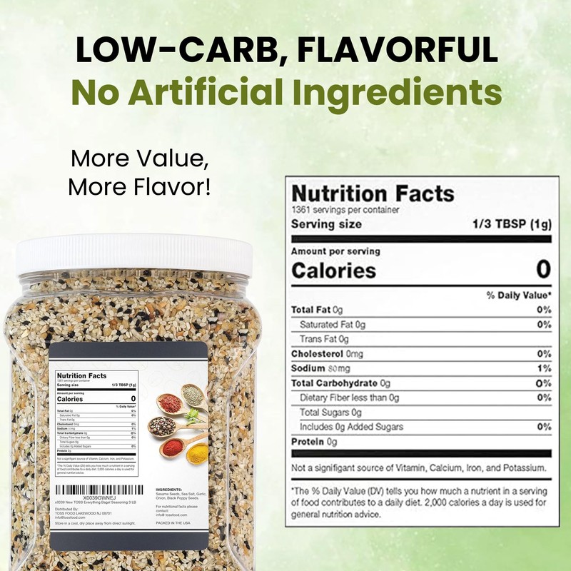 Everything Bagel Seasoning Blend Bulk 3 LB - Everything Bagels