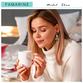 FAMARINE Christmas Earrings Women Christmas Tree Earrings Acrylic Earrings Festival Earrings