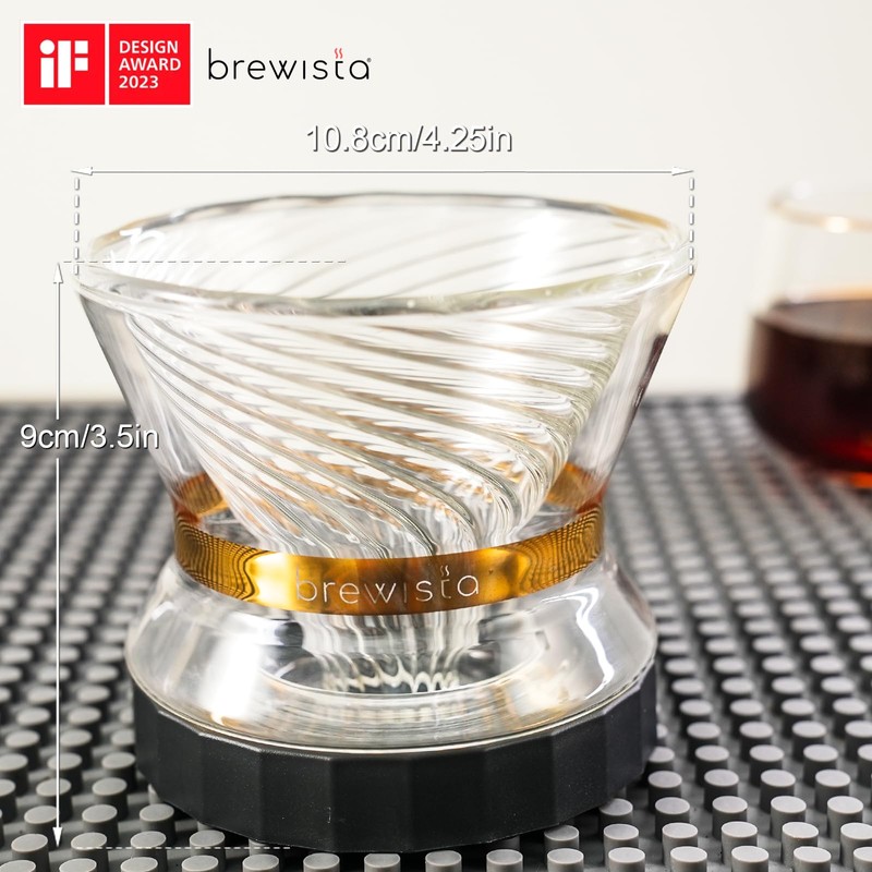 Brewista Tornado Duo Pour Over Coffee Dripper, Insulated Double Wall